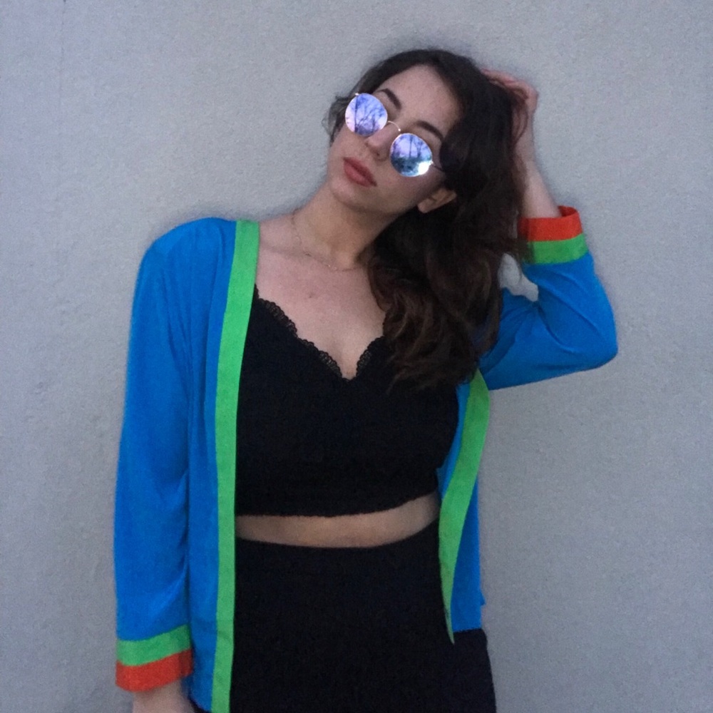 Blue silk kimono
